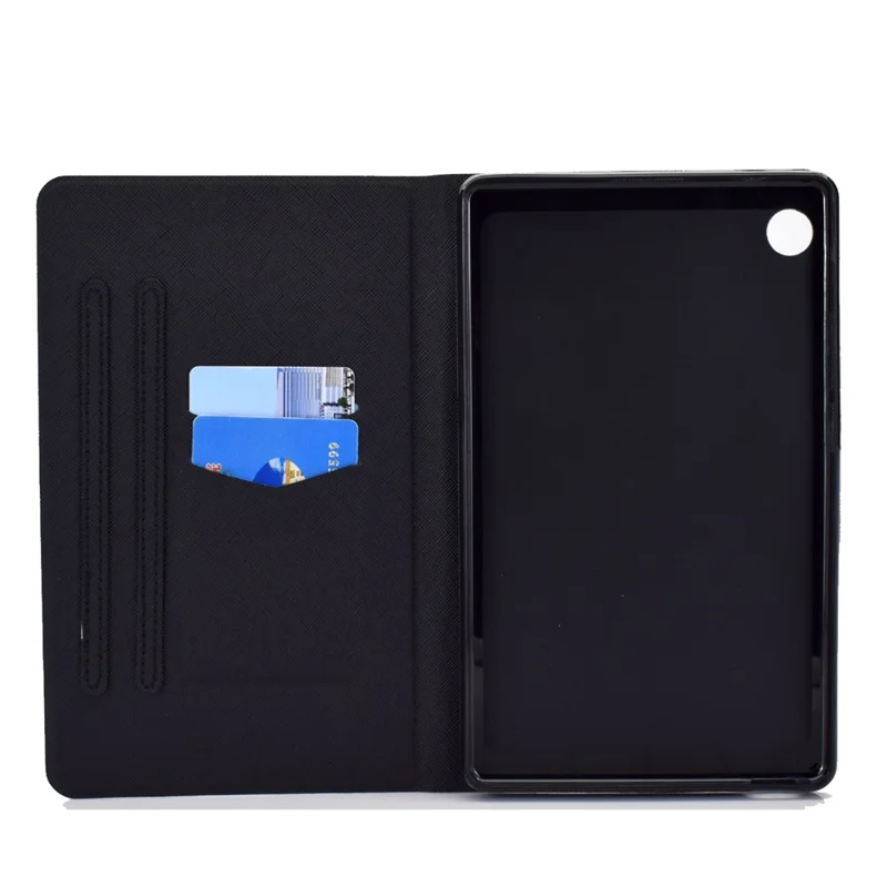 TPU + PU Leather Pattern Printing Tablet Case for Lenovo Tab M10 Plus - Cat and Tiger