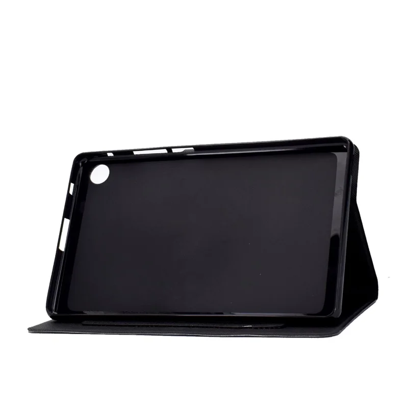 TPU + PU Leather Pattern Printing Tablet Case for Lenovo Tab M10 Plus - Cat and Tiger