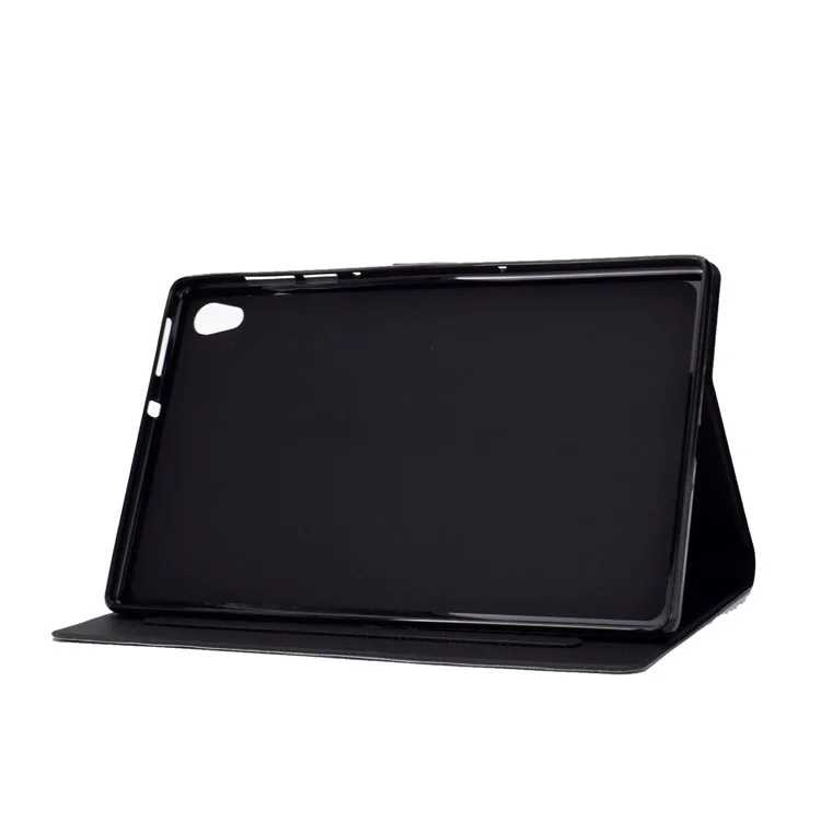 TPU + PU Patrón de Cuero Case de Tableta de Tableta de Tableta Para Lenovo M10 HD Gen 2 X306X - Gato y Tigre