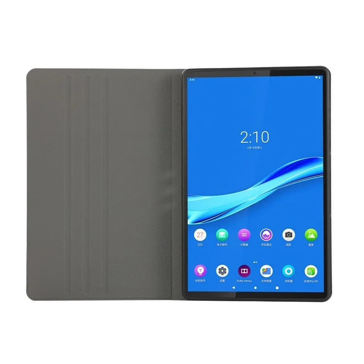 TPU + PU Cuir Protection Case Avec Support Pour Lenovo Tab M10 Plus - Bleu Foncé