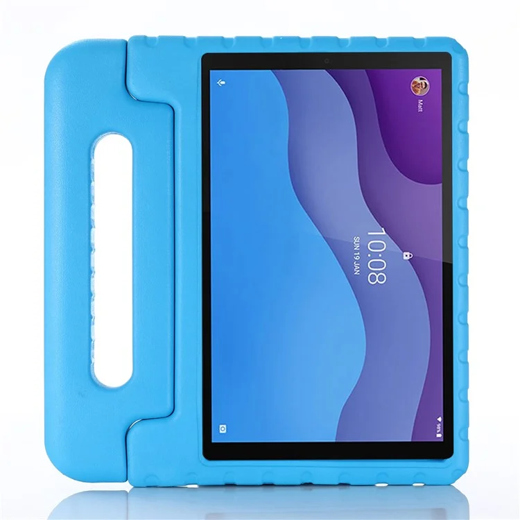 Shell de Comprimé de Protection EVA Anti-choc à L'épreuve Des Chocs Avec Moustiquaire Avec Kickstand Pour Lenovo Tab M10 HD Gen 2 TB-X306 - Bleu