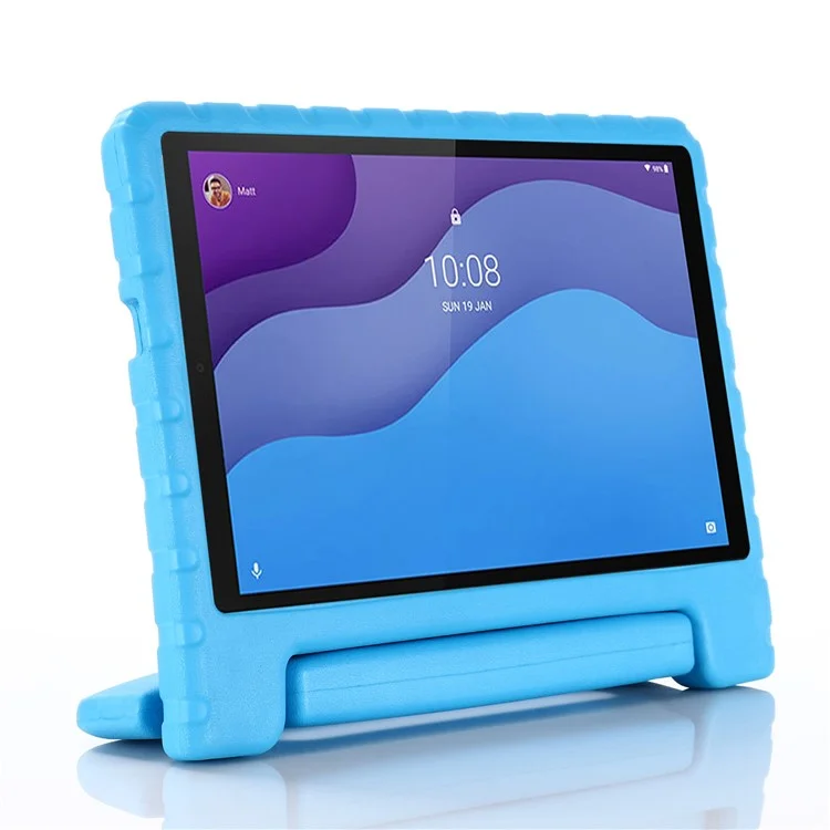 Étui de protection antiraye en EVA antichoc avec support pour Lenovo Tab M10 HD Gen 2 TB-X306 - Bleu