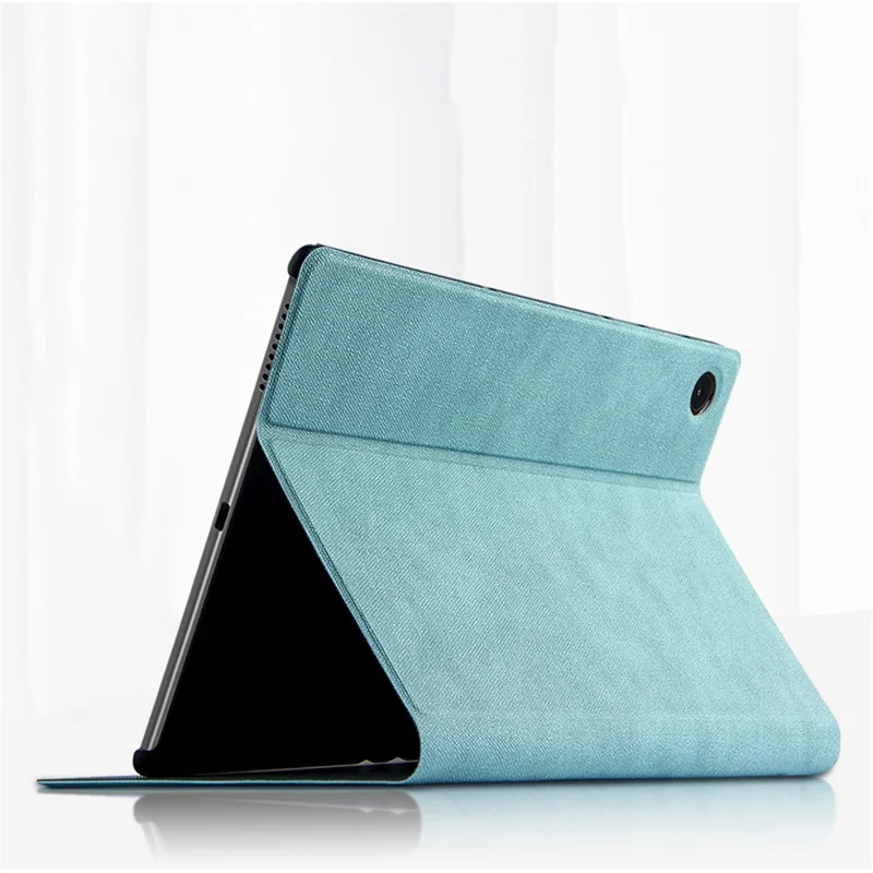 Imprint Deer and Quote Pattern Leather + Plastic Tablet Shell for Lenovo Tab M10 Plus - Blue