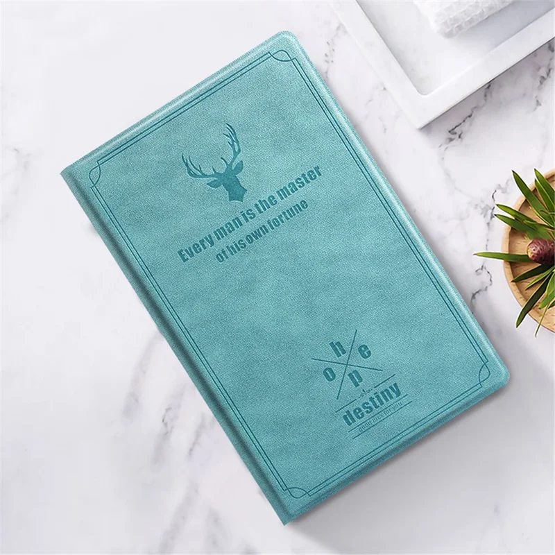 Imprint Deer and Quote Pattern Leather + Plastic Tablet Shell for Lenovo Tab M10 Plus - Blue