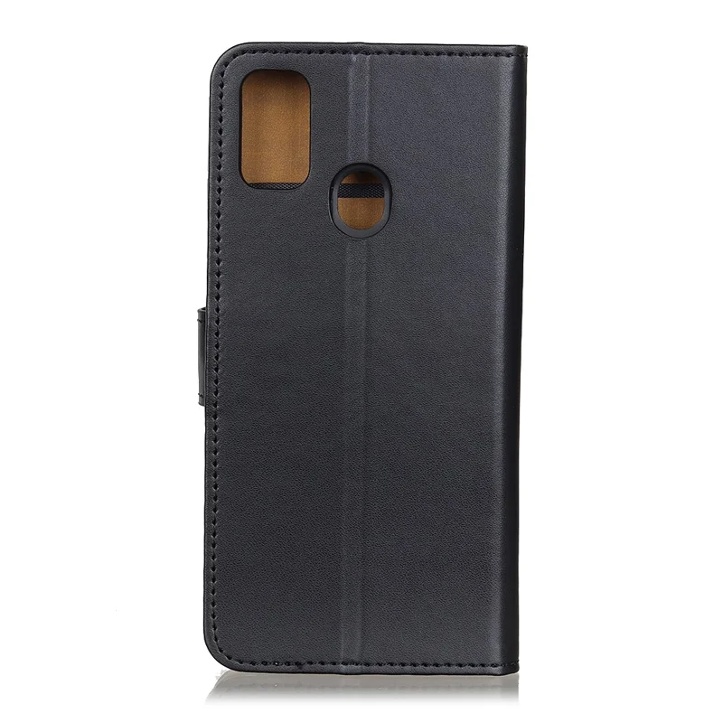 Magnetic Clasp Wallet Design Leather Shell Case with Stand for Motorola Moto G30 - Black