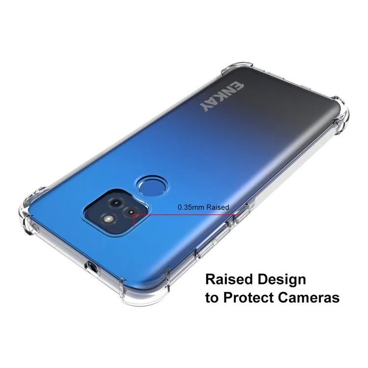 Enkay-hut Prince Enk-pc101 Anti-slip-slip-clear-tpu-deckungsfall Mit 4 Ecken Anti-drop-airbag Für Motorola Moto G Play (2021)