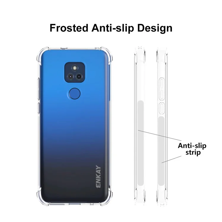 Enkay-hut Prince Enk-pc101 Anti-slip-slip-clear-tpu-deckungsfall Mit 4 Ecken Anti-drop-airbag Für Motorola Moto G Play (2021)