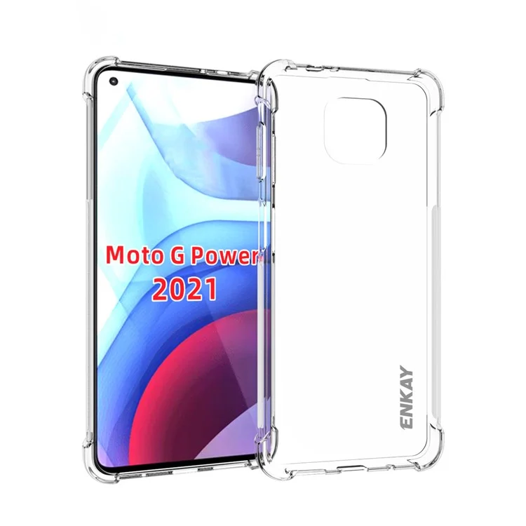 Enkay Hat Prince Enk-pc102 4 Ecken Anti-drogen-airbag-anti-rutschflexible Tpu-abdeckungsfall Für Motorola Moto G-leistung (2021)