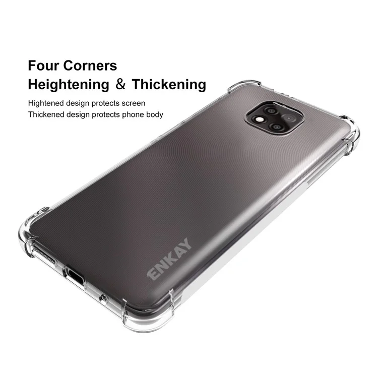 Enkay Hat Prince Enk-pc102 4 Ecken Anti-drogen-airbag-anti-rutschflexible Tpu-abdeckungsfall Für Motorola Moto G-leistung (2021)