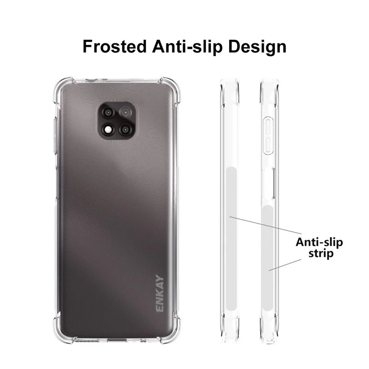 Enkay Hat Prince Enk-pc102 4 Ecken Anti-drogen-airbag-anti-rutschflexible Tpu-abdeckungsfall Für Motorola Moto G-leistung (2021)