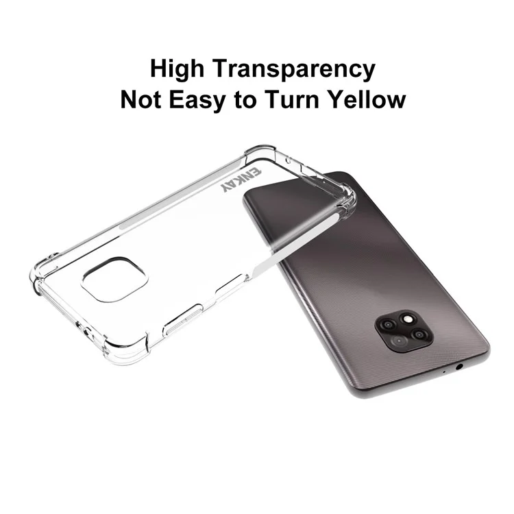 Enkay Hat Prince Enk-pc102 4 Ecken Anti-drogen-airbag-anti-rutschflexible Tpu-abdeckungsfall Für Motorola Moto G-leistung (2021)