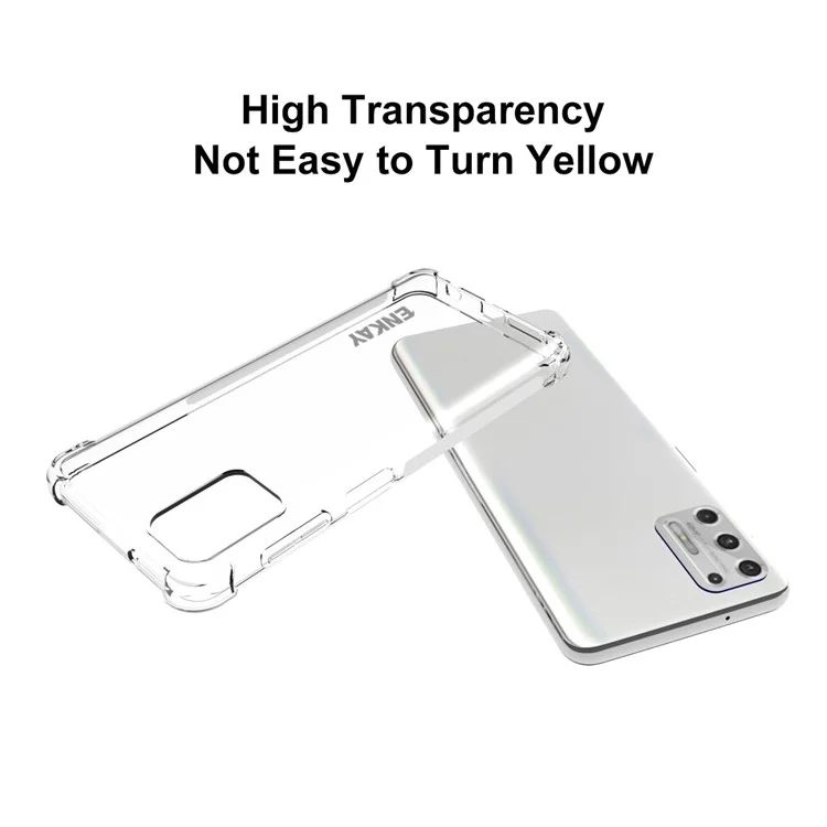 Enkay Hat Prince Enk-pc103 Engrosse 4 Corners Airbag Airbag Anti-slip Flexível TPU Transparente TPU Caso Para Motorola Moto G Stylus 4G (2021)