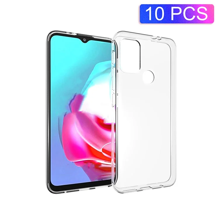 10Stück/Packung Wassermarkresistente, flexible TPU-Telefonschutzhülle für Motorola Moto G10/G30/G20