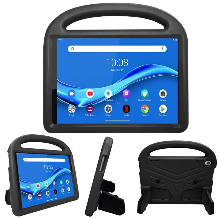 Étui de protection Sparrow Style Shockproof Kickstand EVA pour Lenovo Tab M10 Plus - Noir