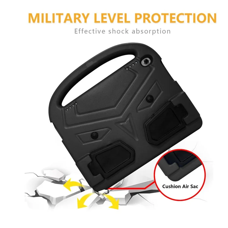 Étui de protection Sparrow Style Shockproof Kickstand EVA pour Lenovo Tab M10 Plus - Noir
