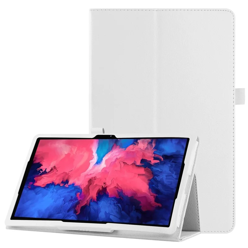 Litchi Texture Leather Tablet Case with Stand for Lenovo Tab P11 Pro 2020 11.5 TB-J706F/J706L - White