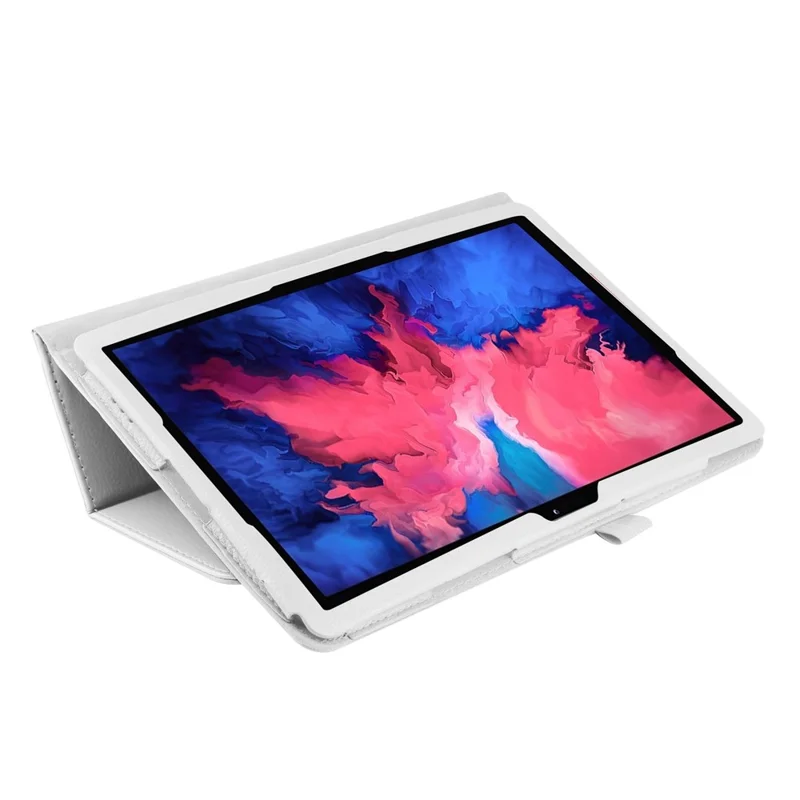 Litchi Texture Leather Tablet Case with Stand for Lenovo Tab P11 Pro 2020 11.5 TB-J706F/J706L - White