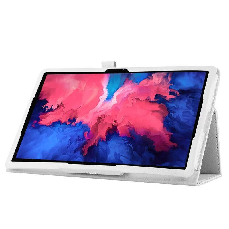 Litchi Texture Leather Tablet Case with Stand for Lenovo Tab P11 Pro 2020 11.5 TB-J706F/J706L - White