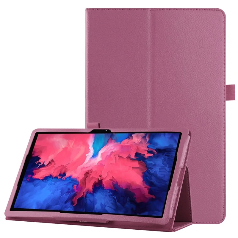 Litchi Texture Leather Tablet Case with Stand for Lenovo Tab P11 Pro 2020 11.5 TB-J706F/J706L - Purple