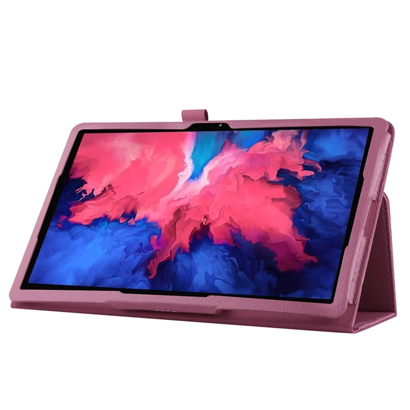 Litchi Texture Leather Tablet Case with Stand for Lenovo Tab P11 Pro 2020 11.5 TB-J706F/J706L - Purple