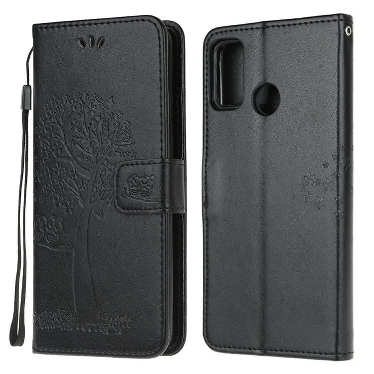 Holl Permeur Impression Designes Couverture Pepelle de Pepelle de Cuir Pour Motorola Moto G30 ​​/ G20 / G10 - le Noir