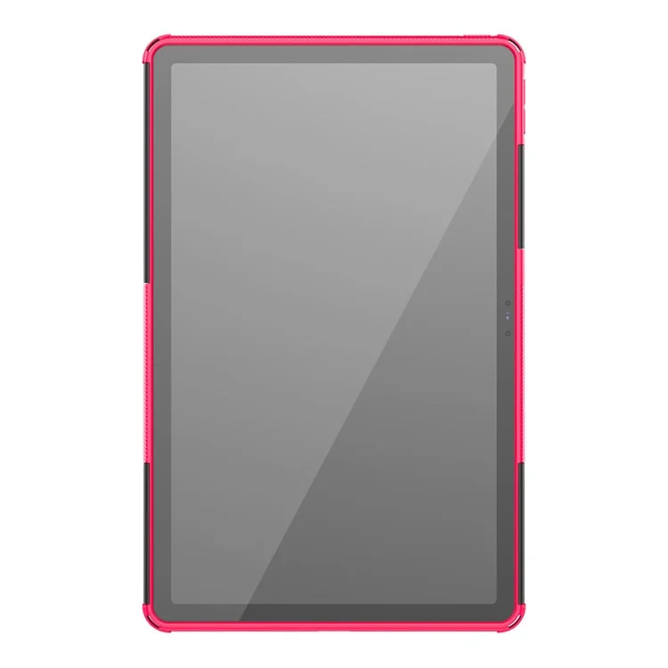 Diseño de Superficie de Neumático Fresco PC + TPU Hybrid Telephip Shell Con Pestaña Lenovo P11 / Tab P11 5G - Rosa