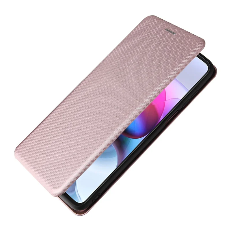 Auto-absorbed Stand Carbon Fiber Texture Leather Shell Cover for Motorola Edge S / Moto G100 - Gold