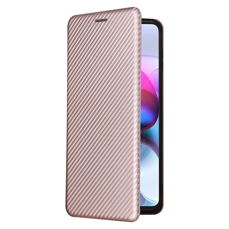 Auto-absorbed Stand Carbon Fiber Texture Leather Shell Cover for Motorola Edge S / Moto G100 - Gold