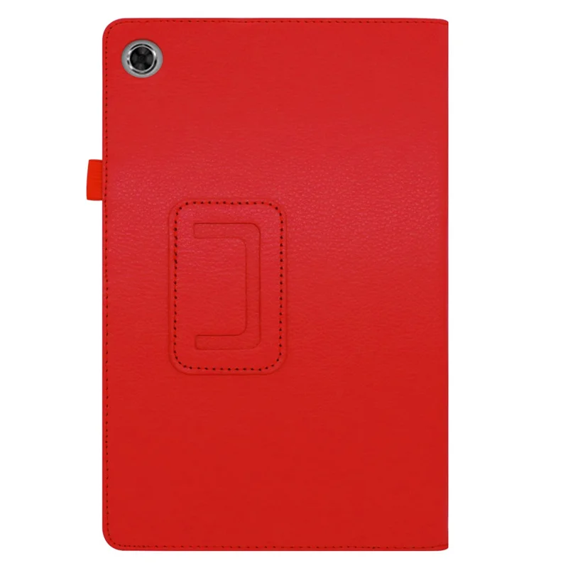 Litchi Texture PU Leather Tablet Case Cover with Stand for Lenovo Tab M10 HD Gen 2 - Red