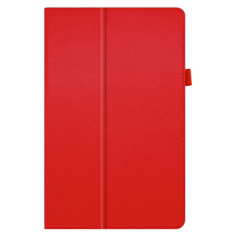 Litchi Texture PU Leather Tablet Case Cover with Stand for Lenovo Tab M10 HD Gen 2 - Red
