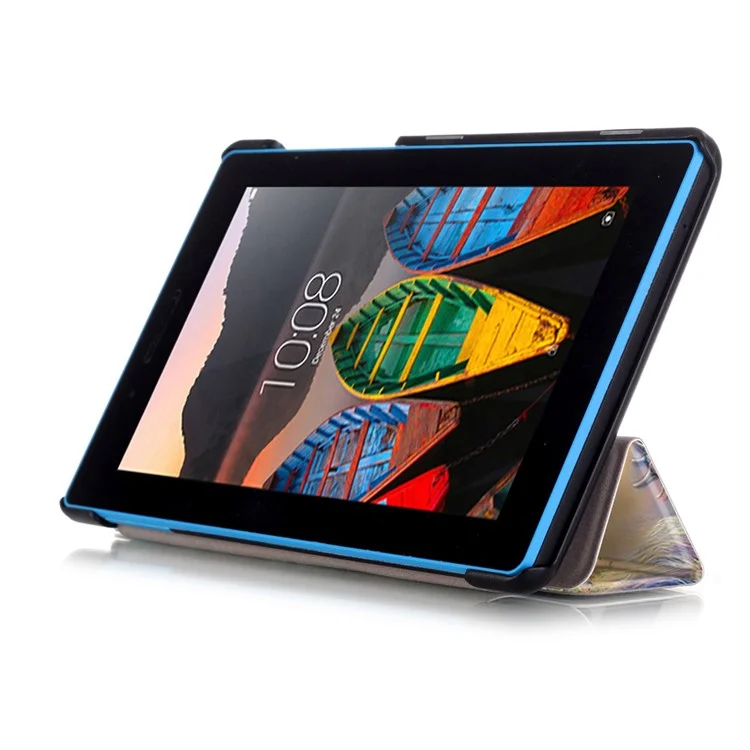 Tri-fold Stand Leather Tablet Cover for Lenovo Tab3 7 730F - Beauty