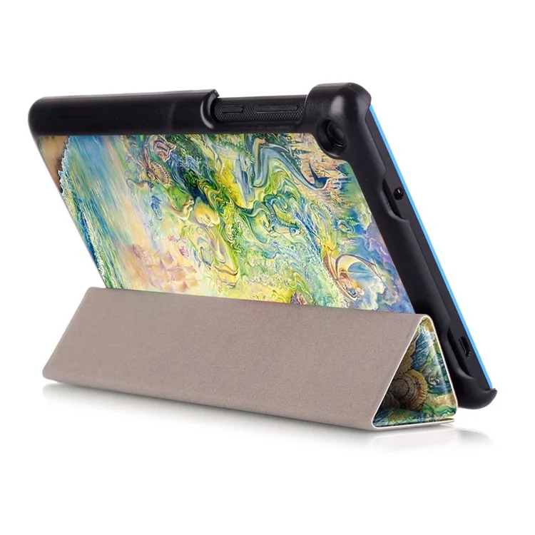 Tri-fold Stand Leather Tablet Cover for Lenovo Tab3 7 730F - Beauty