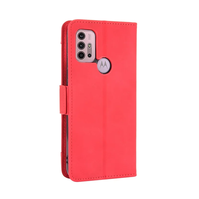 Full Protection Leather Wallet Protective Case with Multiple Card Slots for Motorola Moto G30/G20 / Moto G10 - Red