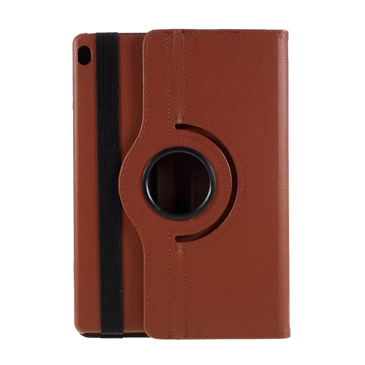 360 Degrees Rotating Stand Leather Case for Lenovo Tab M10 - Brown