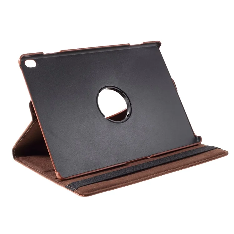 360 Degrees Rotating Stand Leather Case for Lenovo Tab M10 - Brown