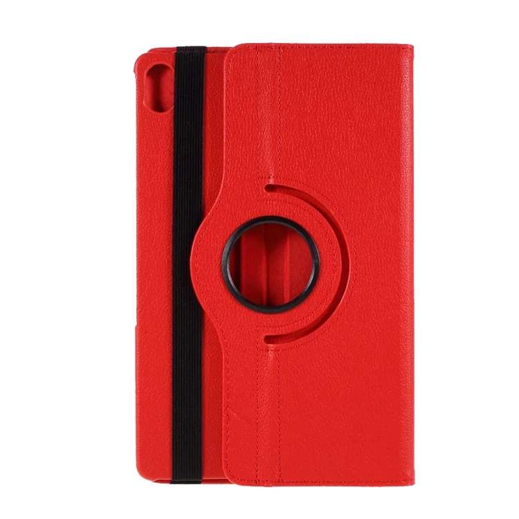 Caso De Couro De Suporte De 360 ​​graus De Giro Para Lenovo Tab P11 / Xiaoxin Pad De 11 Polegadas TB-J606F - Vermelho