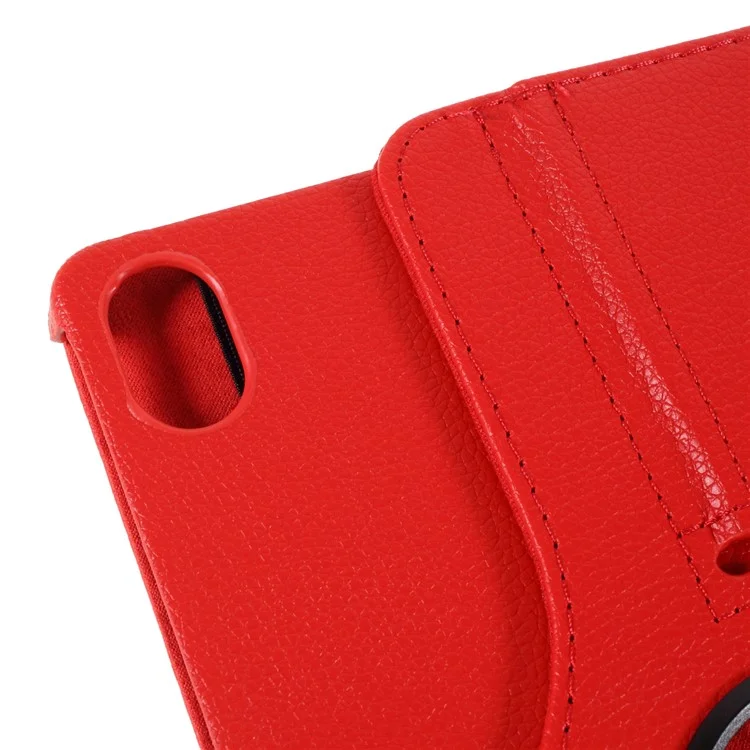 Caso De Couro De Suporte De 360 ​​graus De Giro Para Lenovo Tab P11 / Xiaoxin Pad De 11 Polegadas TB-J606F - Vermelho