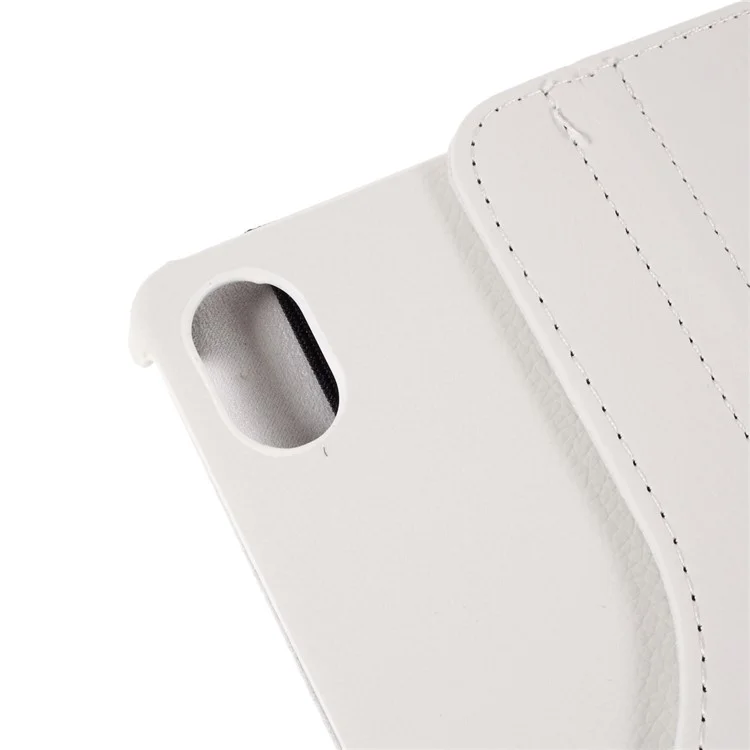 Pied rotatif à 360 degrés Étui en cuir pour Lenovo Tab P11 / P11 5G 11 pouces TB-J606F / J606X - Blanc