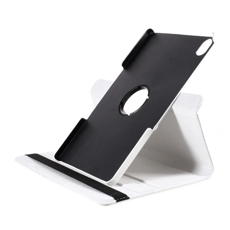 Pied rotatif à 360 degrés Étui en cuir pour Lenovo Tab P11 / P11 5G 11 pouces TB-J606F / J606X - Blanc