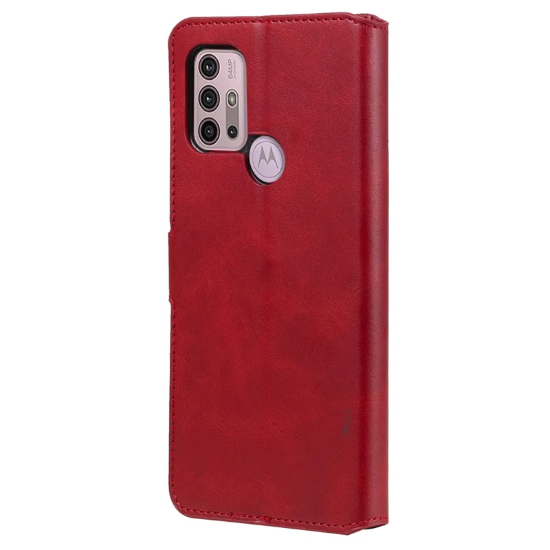 Wallet Stand Flip Leather Phone Case for Motorola Moto G30/G20 / G10 - Red