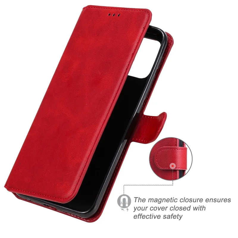 Wallet Stand Flip Leather Phone Case for Motorola Moto G30/G20 / G10 - Red