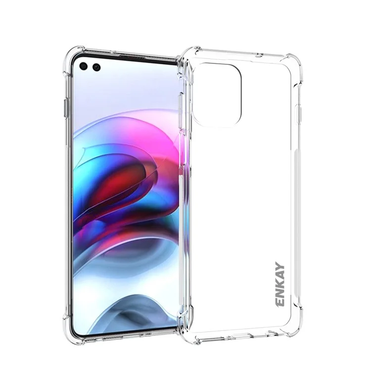 Enkay Hat Prince Enk-pc117 4 Ecken Gepolstert Anti-rutschflexible Transparentes Tpu-abdeckungsfall Für Motorola Edge S/Moto G100