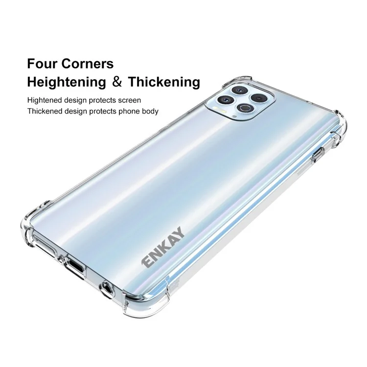 Enkay Hat Prince Enk-pc117 4 Ecken Gepolstert Anti-rutschflexible Transparentes Tpu-abdeckungsfall Für Motorola Edge S/Moto G100