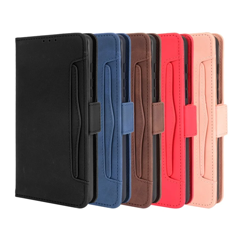 Кошелек Дизайн Множественные слоты для карт Стенд Кожаный чехол для телефона для Motorola Moto G50 - Черный