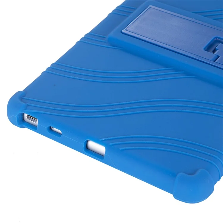 Slide-Out Kickstend Design Soft Silicone Tablet Cover Для Lenovo Tab M8 8705/8505 - Синий