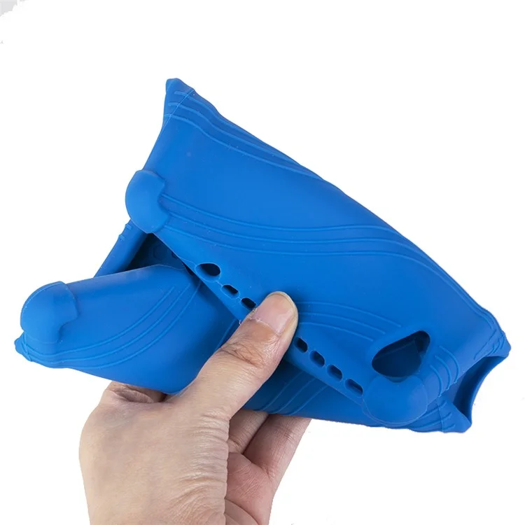Capa Protetora de Silicone Macio com Design de Suporte Retrátil para Lenovo Tab M8 8705/8505 - Azul