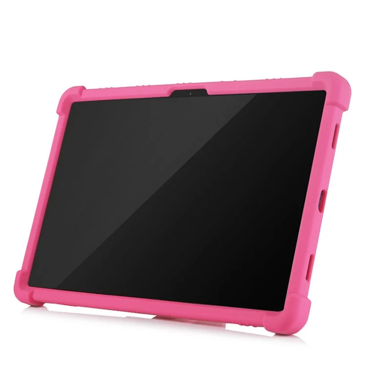 Slide-Out Kickstand Design Multi-Color Silicone Tablet Cover Case for Lenovo Tab P11 / P11 5G 11 inch TB-J606F / J606X - Rose