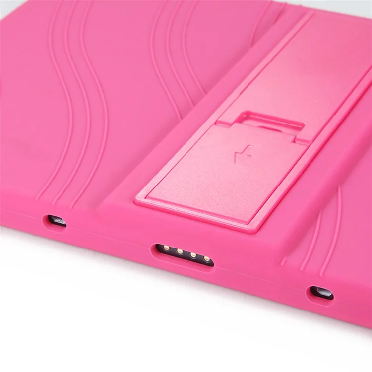 Custodia in silicone multicolore con design a cavalletto estraibile per Lenovo Tab P11 / P11 5G 11 pollici TB-J606F / J606X - Rosa