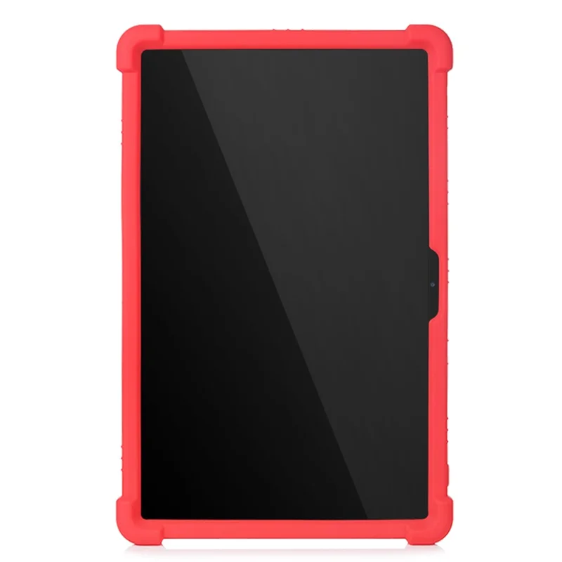 Slide-Out Kickstand Design Multi-Color Silicone Tablet Cover Case for Lenovo Tab P11 / P11 5G 11 inch TB-J606F / J606X - Red