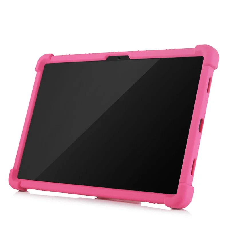 Slide-Out Kickstand Design Multi-Color Silicone Tablet Cover Case for Lenovo Tab P11 / P11 5G 11 inch TB-J606F / J606X - Red